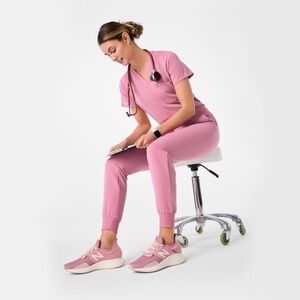 NWT Figs High Waisted Uman Chalk Pink Pants